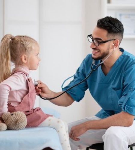 Free Photo _ Doctor doing their work in pediatrics office