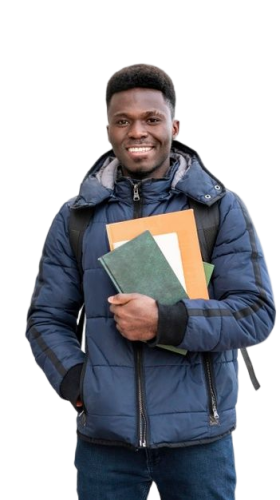 Free Photo _ Portrait male student with books