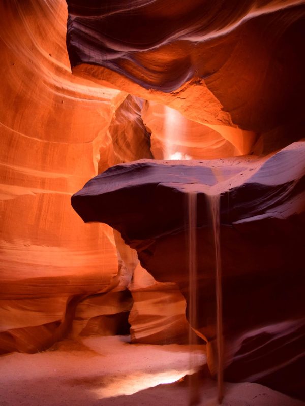 [OC] Grateful for Navajo guide that helped me take this picture_ Upper Antelope Canyon, Page, AZ [3265 x 4898]