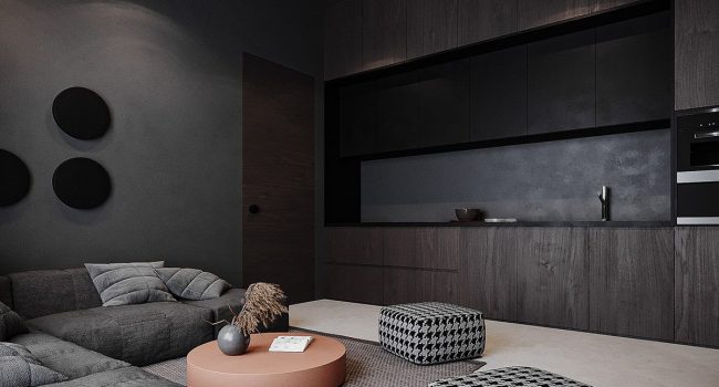 Shaping Slick Dark Interiors With Black & Grey Decor